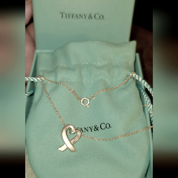 Tiffany Paloma Picasso Loving Heart Pendant Necklace Sterling Silver Luxury - Picture 8 of 17
